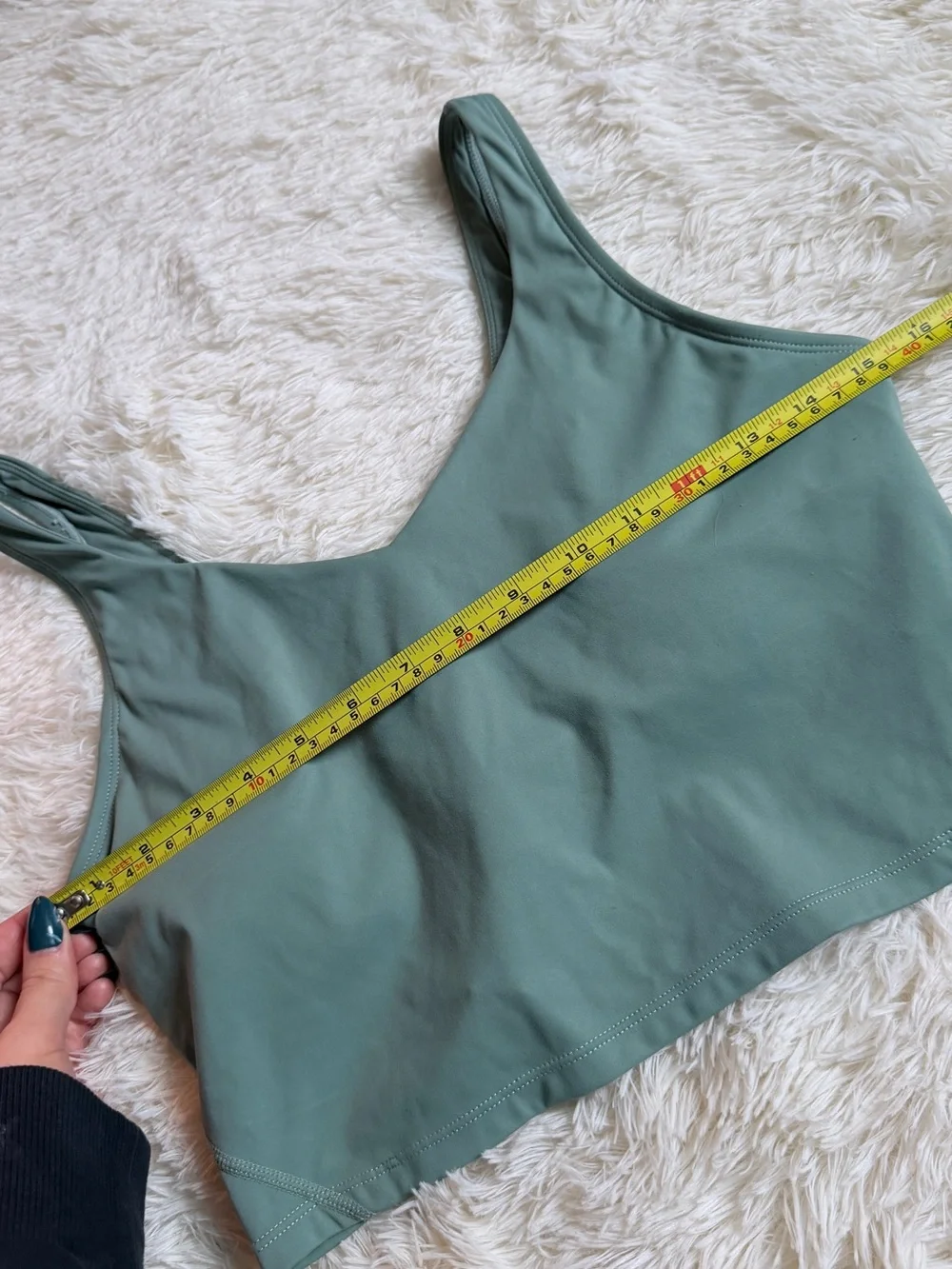 HALARA Sage Green Active Cropped Tank Top - Picture 3 of 4